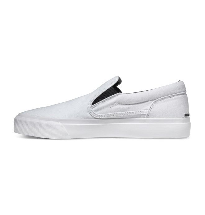 dc slip on shoes white