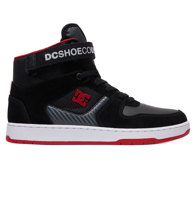 dcshoes, Высокие кеды Pensford, BLACK/DK GREY/ATHLETIC RED (bda) 0 Высокие кеды Pensford Черный ADYS400038 DC Shoes