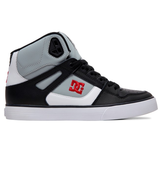 dcshoes, Pure SE - High-Top Shoes, GREY/BLACK/RED (xskr) 0 Pure SE - High-Top Shoes Grey ADYS400043 DC Shoes