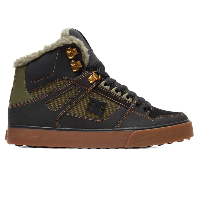 dcshoes, Pure WNT Winter High-Top Boots, BLACK/OLIVE (bo0) 0 Pure WNT Winter High-Top Boots Black ADYS400047 DC Shoes