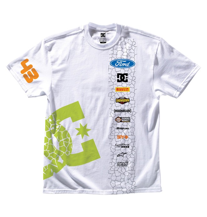 dcshoes, Men's Ken Block Sideswipe Tee, WHITE (wht) 0 Men's Ken Block Sideswipe Tee ADYZT00557 DC Shoes