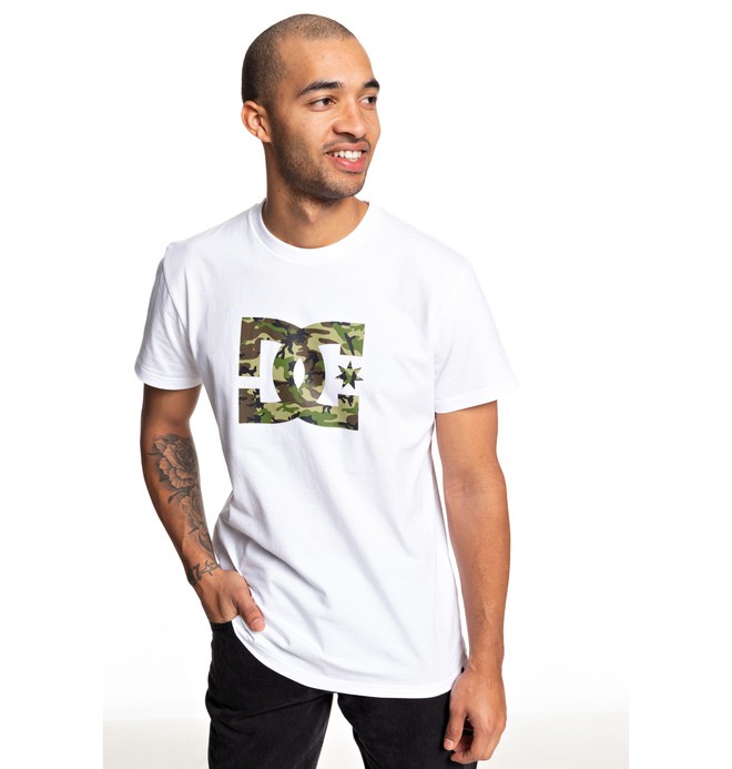 dcshoes, DC Star Tee, SNOW WHITE/CAMO (xwwc) 0 DC Star Tee White ADYZT03119 DC Shoes
