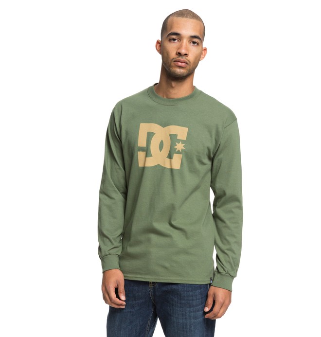 dcshoes, Star Long Sleeve Tee, BURNT OLIVE (gpz0) 0 Star Long Sleeve Tee Green ADYZT04376 DC Shoes