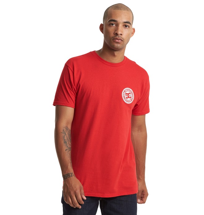 dcshoes, Circle Star Tee, CHILI PEPPER/WHITE (xrrw) 0 Circle Star Tee Red ADYZT04377 DC Shoes