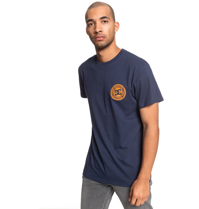 dcshoes, Circle Star Tee, BLACK IRIS/ORANGE POPSICLE (xbnb) 0 Circle Star Tee Blue ADYZT04377 DC Shoes