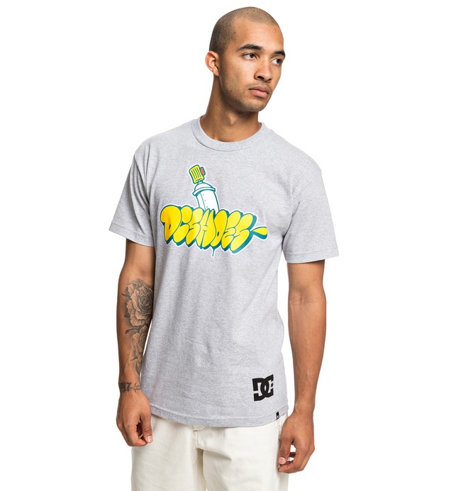 dcshoes, Throwy - Tee für Männer, GREY HEATHER (knfh) 0 Throwy - Tee für Männer Schwarz ADYZT04529 DC Shoes