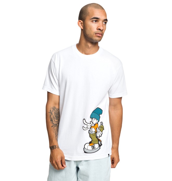 dcshoes, B-Boy - Tee für Männer, SNOW WHITE (wbb0) 0 B-Boy - Tee für Männer Weiss ADYZT04530 DC Shoes