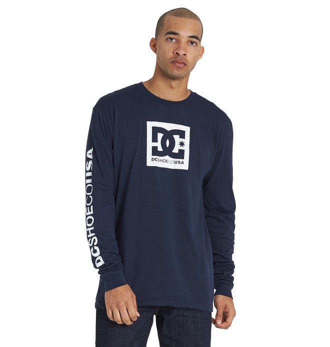 dcshoes, Square Star Long Sleeve Tee, BLACK IRIS (btl0) 0 Square Star Long Sleeve Tee Blue ADYZT04539 DC Shoes