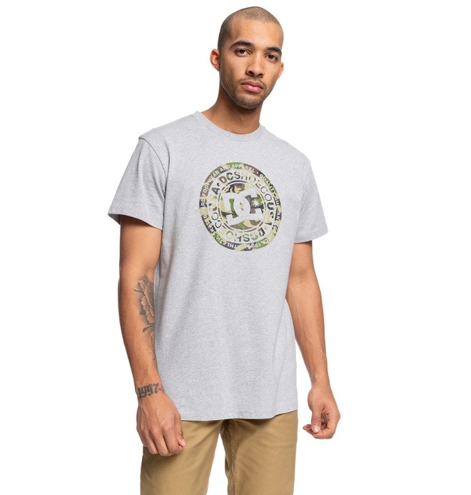 dcshoes, Circle Star Tee, GREY HEATHER/CAMO (xssc) 0 Circle Star Tee Grey ADYZT04596 DC Shoes