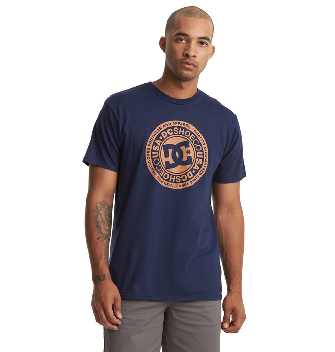 dcshoes, Circle Star Tee, BLACK IRIS/DC WHEAT (xnbn) 0 Circle Star Tee Orange ADYZT04596 DC Shoes