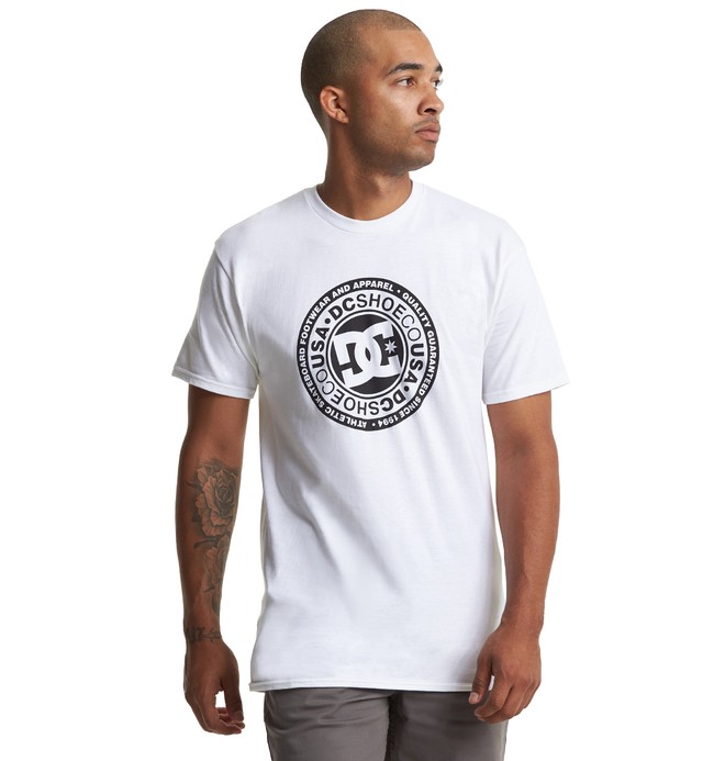 dcshoes, Circle Star Tee, SNOW WHITE/BLACK (xwwk) 0 Circle Star Tee White ADYZT04596 DC Shoes