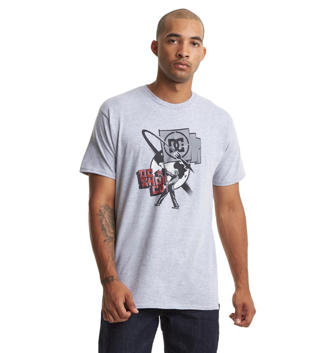 dcshoes, Troisk Tee, GREY HEATHER (knfh) 0 Troisk Tee Black ADYZT04607 DC Shoes