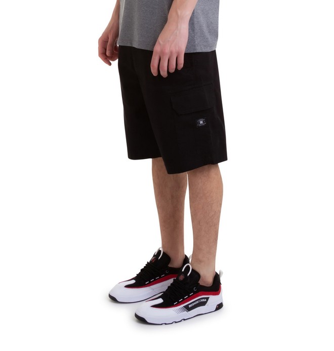 dcshoes, Bermuda Walk Cargo DC Shoes, TRUE BLAK / BALTIC BLUE (blk) 0 Bermuda Walk Cargo DC Shoes Preto BR60021600 DC Shoes