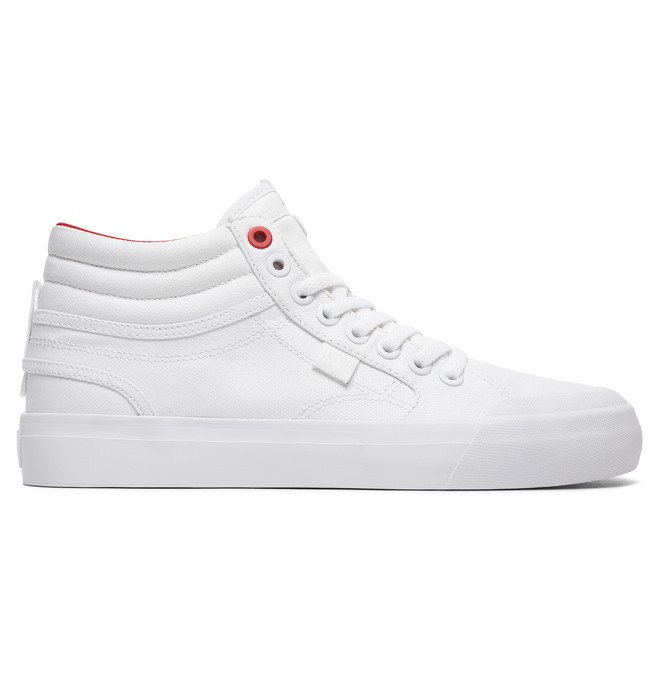 dcshoes, Tenis Cano Alto Feminino DC Shoes Evan Hi TX SE, WHITE/WHITE/TRUE RED (wwt) 0 Tenis Cano Alto Feminino DC Shoes Evan Hi TX SE Branco BRADJS300164 DC Shoes