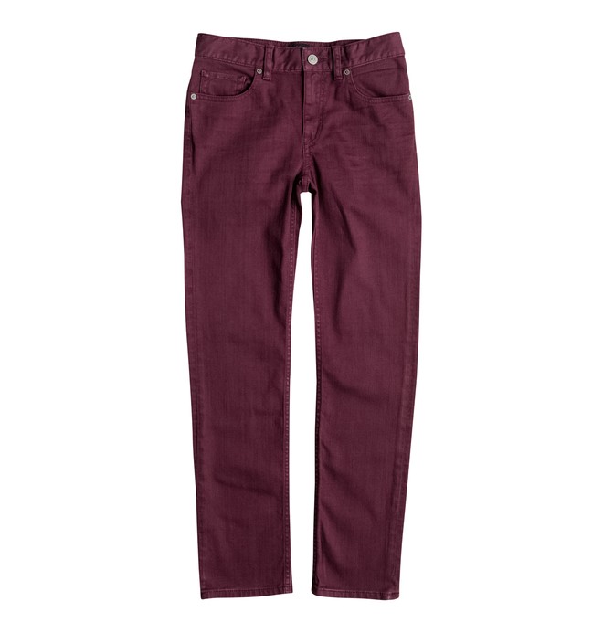 dcshoes, Slim Colour - Slim Fit Jeans, WINDSOR WINE (rsr0) 0 Slim Colour - Slim Fit Jeans Red EDBDP03033 DC Shoes