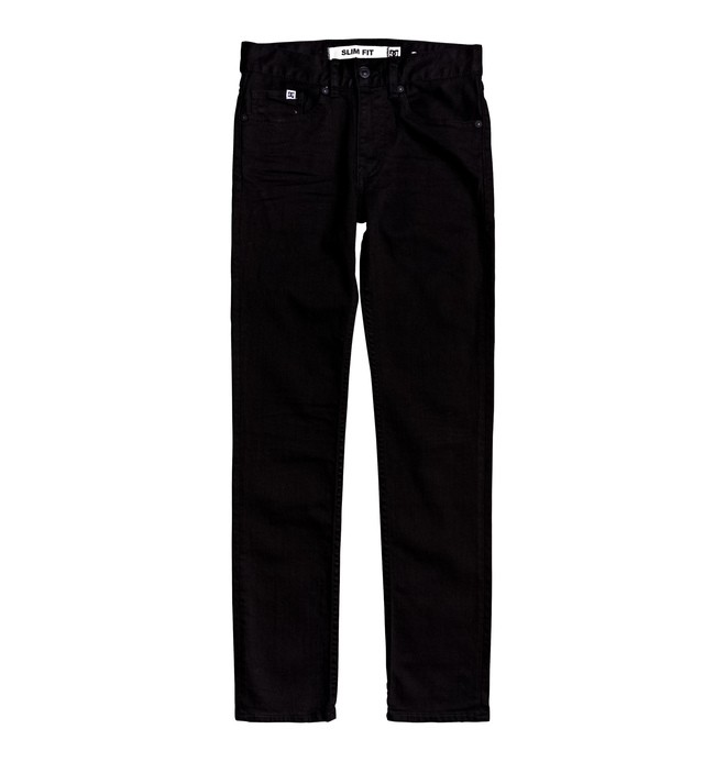 dcshoes, Worker - Vaquero de Corte Ajustado para Chicos 8-16, BLACK RINSE (kvjw) 0 Worker - Vaquero de Corte Ajustado para Chicos 8-16 Negro EDBDP03054 DC Shoes