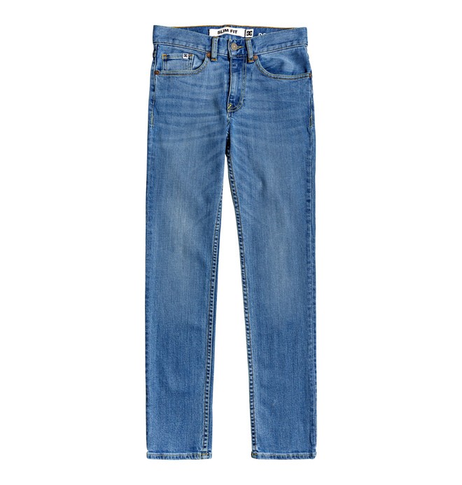 dcshoes, Worker - Vaquero de Corte Ajustado para Chicos 8-16, LIGHT INDIGO BLEACH (bfgw) 0 Worker - Vaquero de Corte Ajustado para Chicos 8-16 Azul EDBDP03058 DC Shoes