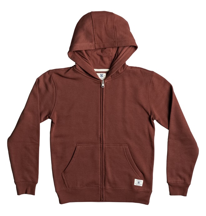 dcshoes, Rebel - Zip-Up Hoodie, BURNT HENNA (rrj0) 0 Rebel - Zip-Up Hoodie Red EDBFT03034 DC Shoes