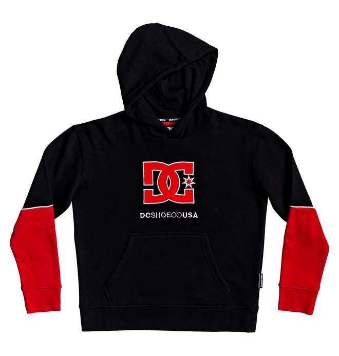 dcshoes, Wepma - Sweat à capuche double épaisseur pour Garçon 8-16 ans, BLACK/RACING RED (xkkr) 0 Wepma - Sweat à capuche double épaisseur pour Garçon 8-16 ans Noir EDBFT03164 DC Shoes