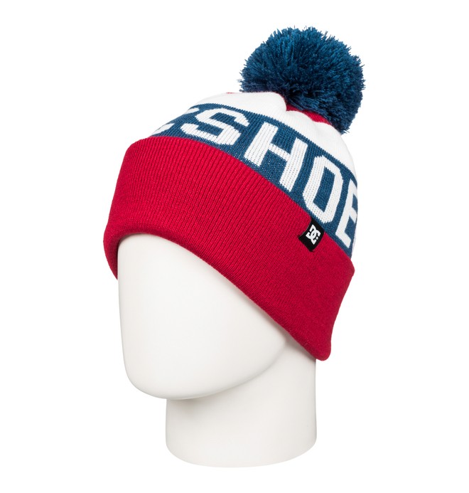 boys red bobble hat