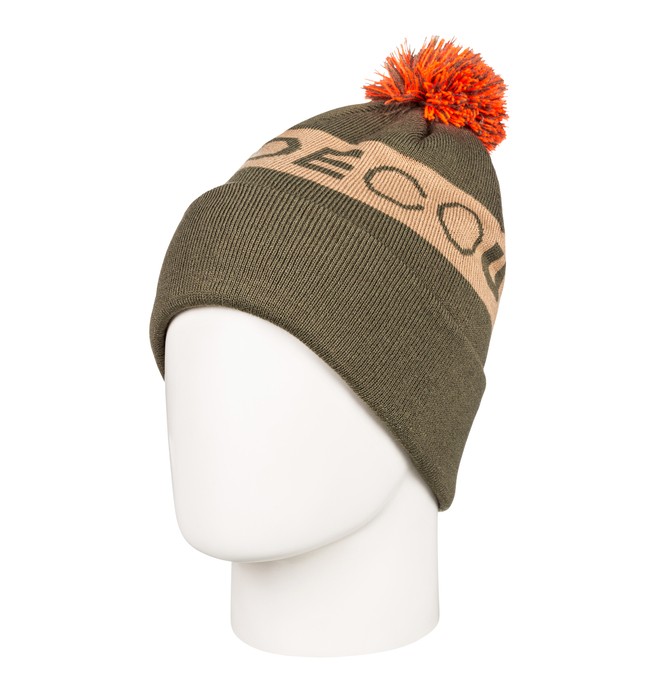 dcshoes, Chester Pom-Pom Beanie, OLIVE NIGHT (crh0) 0 Chester Pom-Pom Beanie Brown EDBHA03026 DC Shoes