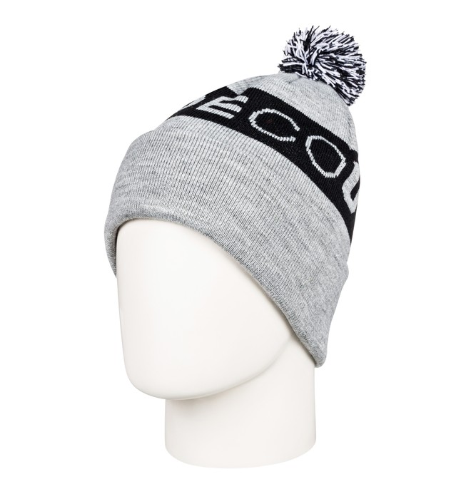 dcshoes, Chester Pom-Pom Beanie, NEUTRAL GRAY HEATHER (skph) 0 Chester Pom-Pom Beanie Grey EDBHA03026 DC Shoes