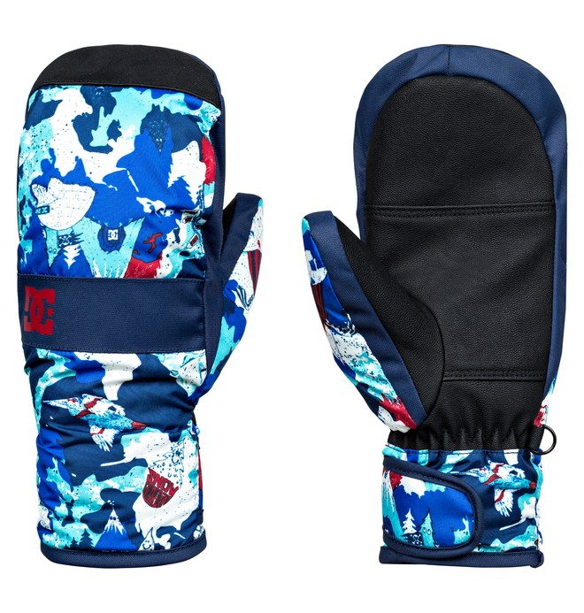 dcshoes, Boy's 8-16 Franchise Snow Mittens, SHRED LAND (bqr6) 0 Boy's 8-16 Franchise Snow Mittens EDBHN03006 DC Shoes