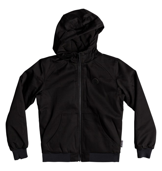 dcshoes, Boy's 8-16 Ellis Water Resistant Hooded Jacket, BLACK (kvj0) 0 Boy's 8-16 Ellis Water Resistant Hooded Jacket Black EDBJK03035 DC Shoes