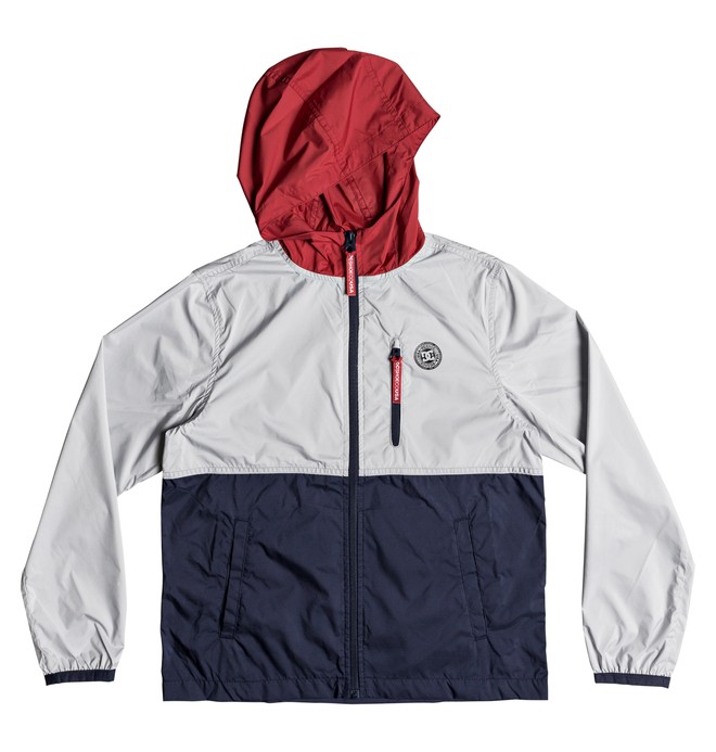 dcshoes, Boy's 8-16 Dagup Triple Block Water Resistant Windbreaker, GLACIER GRAY (sey0) 0 Boy's 8-16 Dagup Triple Block Water Resistant Windbreaker Grey EDBJK03037 DC Shoes