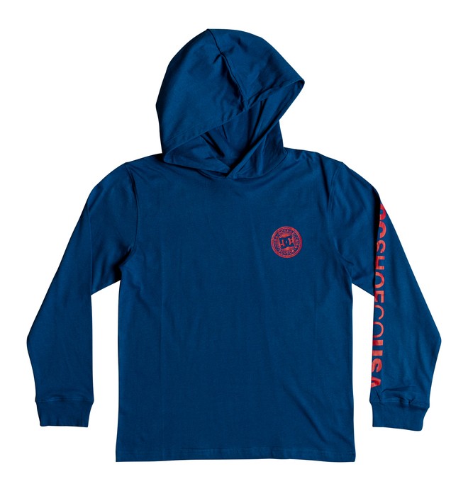 dcshoes, Boy's 8-16 Rellin Long Sleeve Hooded Tee, SODALITE BLUE (byb0) 0 Boy's 8-16 Rellin Long Sleeve Hooded Tee Blue EDBKT03097 DC Shoes