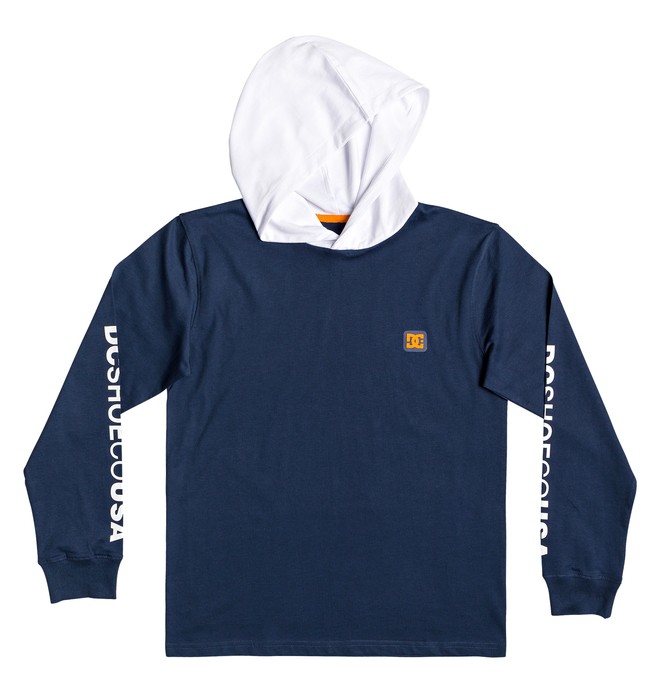dcshoes, Rellin Long Sleeve Hooded Top, BLACK IRIS (btl0) 0 Rellin Long Sleeve Hooded Top Blue EDBKT03121 DC Shoes