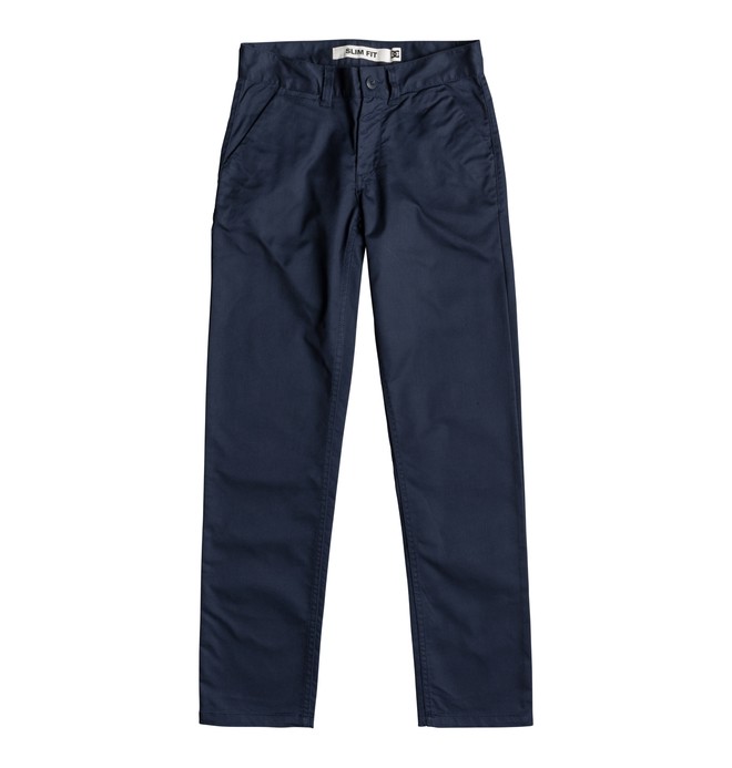 dcshoes, Worker - Pantalon chino slim pour Garçon 8-16 ans, BLACK IRIS (btl0) 0 Worker - Pantalon chino slim pour Garçon 8-16 ans Bleu EDBNP03021 DC Shoes