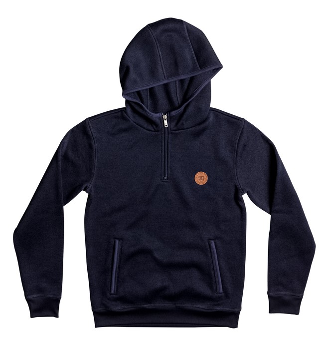 dcshoes, Elby - Felpa in pile con cappuccio e mezza zip, DARK INDIGO (byj0) 0 Elby - Felpa in pile con cappuccio e mezza zip Blue EDBPF03009 DC Shoes