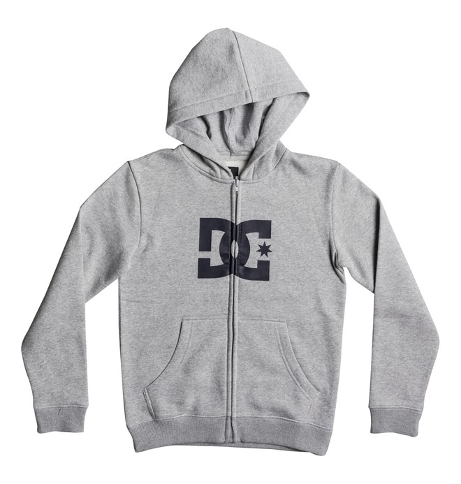 dcshoes, Boy's 8-16 Star Zip Up Hoodie, HEATHER GREY /DARK INDIGO (knf6) 0 Boy's 8-16 Star Zip Up Hoodie Black EDBSF03039 DC Shoes