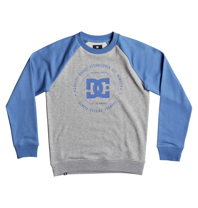dcshoes, Rebuilt - Sweatshirt for Boys 8-16, CAMPANULA/ GREY HEATHER (xbbs) 0 Rebuilt - Sweatshirt for Boys 8-16 Blue EDBSF03057 DC Shoes
