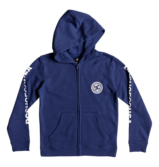 dcshoes, Circle Star - Sweat à capuche zippé pour Garçon 8-16 ans, SODALITE BLUE (byb0) 0 Circle Star - Sweat à capuche zippé pour Garçon 8-16 ans Bleu EDBSF03091 DC Shoes