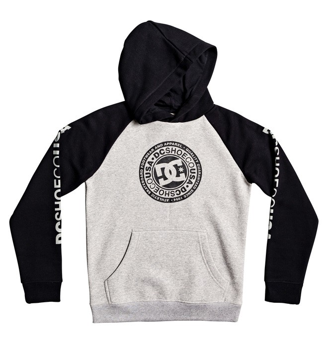 dcshoes, Boy's 8-16 Circle Star Hoodie, GREY HEATHER/BLACK (xssk) 0 Boy's 8-16 Circle Star Hoodie Grey EDBSF03094 DC Shoes