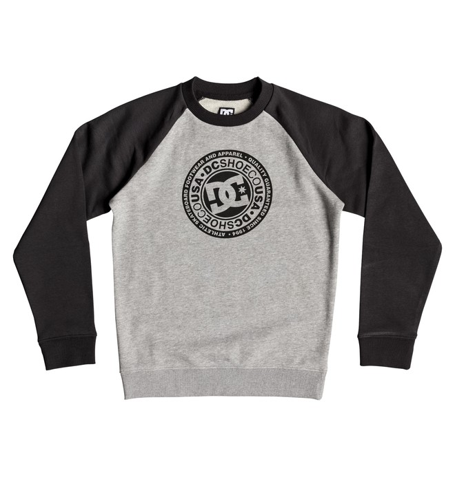 dcshoes, Circle Star - Sudadera para Chicos 8-16, BLACK / HEATHER GREY (xkkk) 0 Circle Star - Sudadera para Chicos 8-16 Negro EDBSF03096 DC Shoes