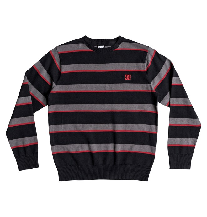 dcshoes, Sabotage Stripe - Pull col rond pour Garçon 8-16 ans, BLACK (kvj0) 0 Sabotage Stripe - Pull col rond pour Garçon 8-16 ans Noir EDBSW03014 DC Shoes