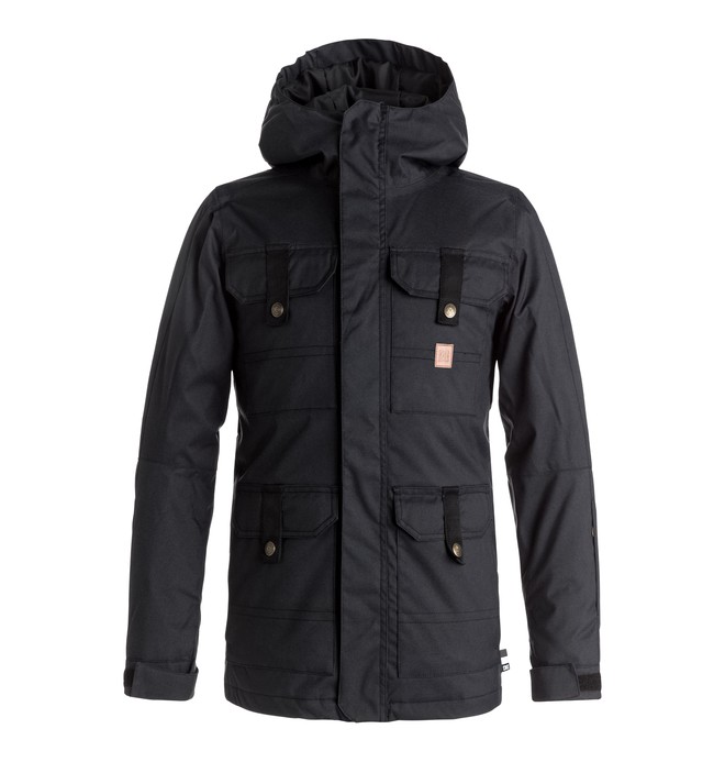dcshoes, Servo - Snow Jacket for Boys 8-16, BLACK (kvj0) 0 Servo - Snow Jacket for Boys 8-16 Black EDBTJ03017 DC Shoes