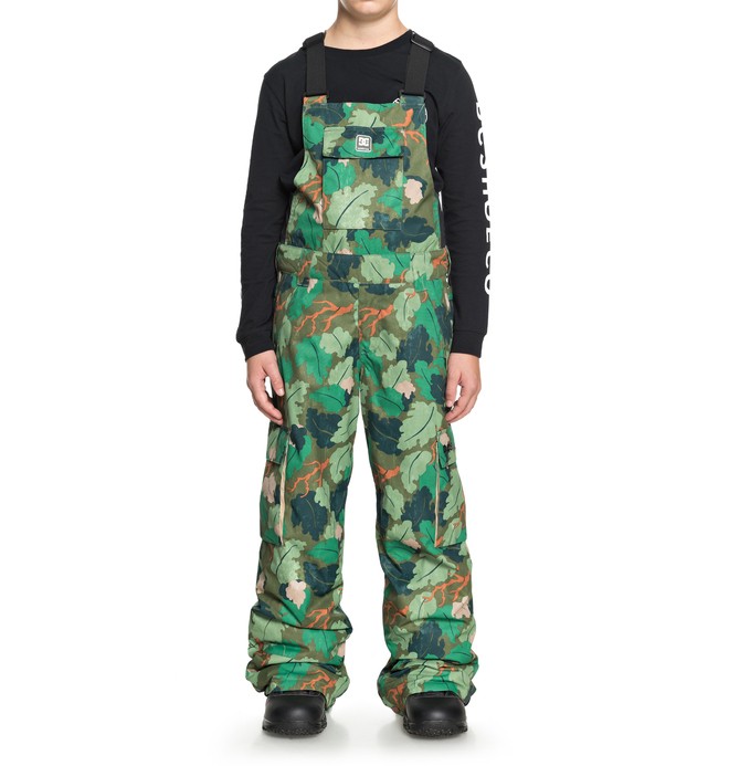 dcshoes, Banshee - Pantalón de peto para nieve para Chicos 8-16, CHIVE LEAF CAMO YOUTH (gry6) 0 Banshee - Pantalón de peto para nieve para Chicos 8-16 Verde EDBTP03007 DC Shoes