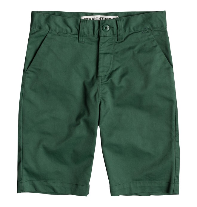 dcshoes, Worker 18.5" - Short Chino para Chicos 8-16, HUNTER GREEN (grw0) 0 Worker 18.5" - Short Chino para Chicos 8-16 Verde EDBWS03052 DC Shoes
