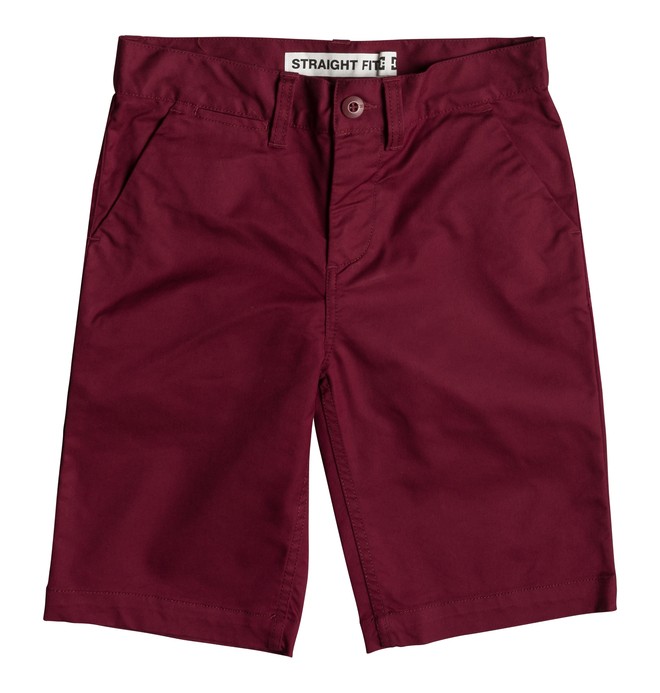 dcshoes, Worker 18.5" - Short chino pour Garçon 8-16 ans, CABERNET (rzf0) 0 Worker 18.5" - Short chino pour Garçon 8-16 ans Rouge EDBWS03052 DC Shoes
