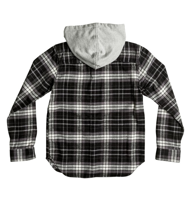 boys hooded flannel shirt