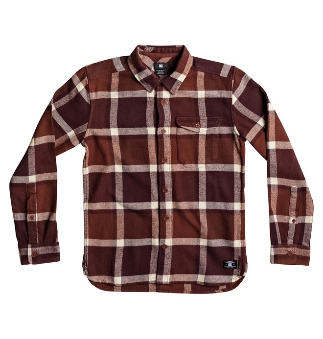 dcshoes, Kid's Marsha Long Sleeve Shirt, BURNT HENNA (rrj0) 0 Kid's Marsha Long Sleeve Shirt Red EDBWT03032 DC Shoes