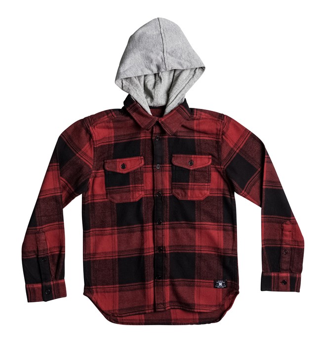 dcshoes, Kid's Runnel Long Sleeve Shirt, RIO RED (rrk0) 0 Kid's Runnel Long Sleeve Shirt Red EDBWT03033 DC Shoes