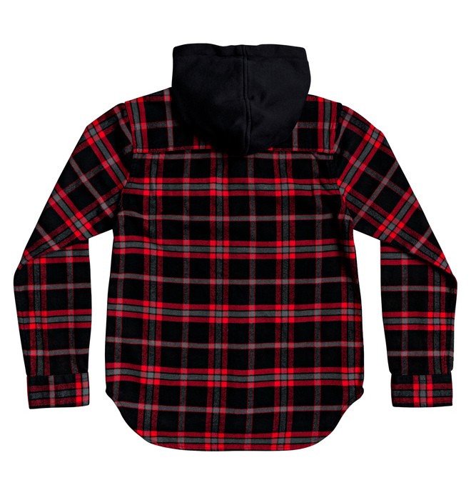 boys hooded flannel shirt