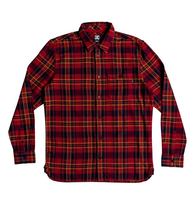 dcshoes, Boy's 8-16 Marsha Long Sleeve Flannel Shirt, TANGO RED (rrh0) 0 Boy's 8-16 Marsha Long Sleeve Flannel Shirt Red EDBWT03047 DC Shoes