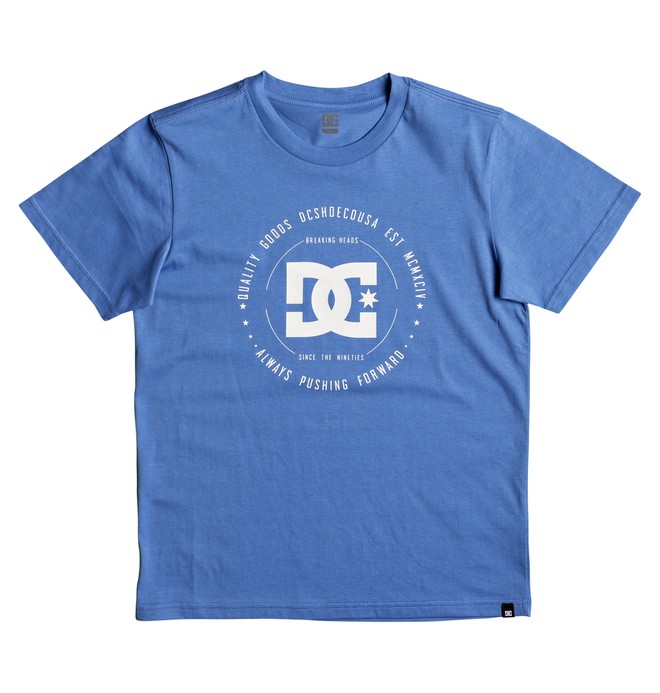 dcshoes, Rebuilt - T Shirt col rond pour Garçon 8-16 ans, CAMPANULA/ SNOW WHITE (xbbw) 0 Rebuilt - T Shirt col rond pour Garçon 8-16 ans Bleu EDBZT03228 DC Shoes