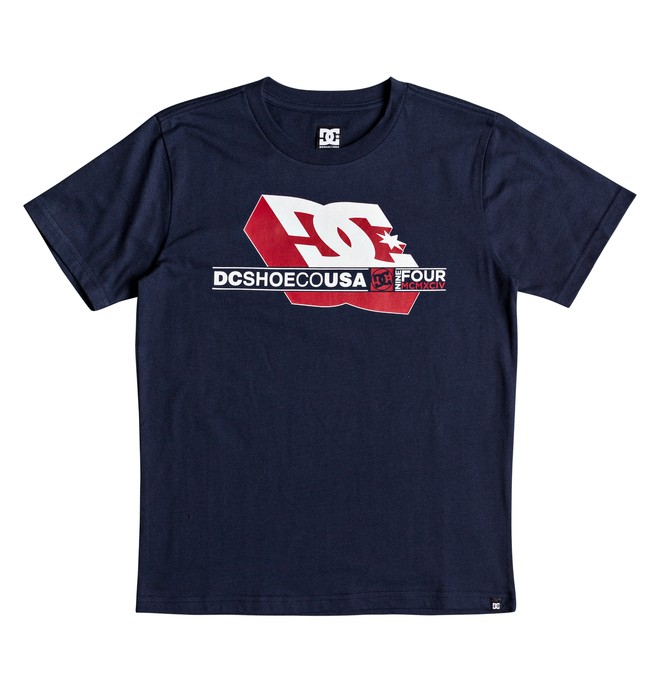 dcshoes, Boy's 8-16 Ruler Tee, BLACK IRIS (btl0) 0 Boy's 8-16 Ruler Tee Blue EDBZT03289 DC Shoes